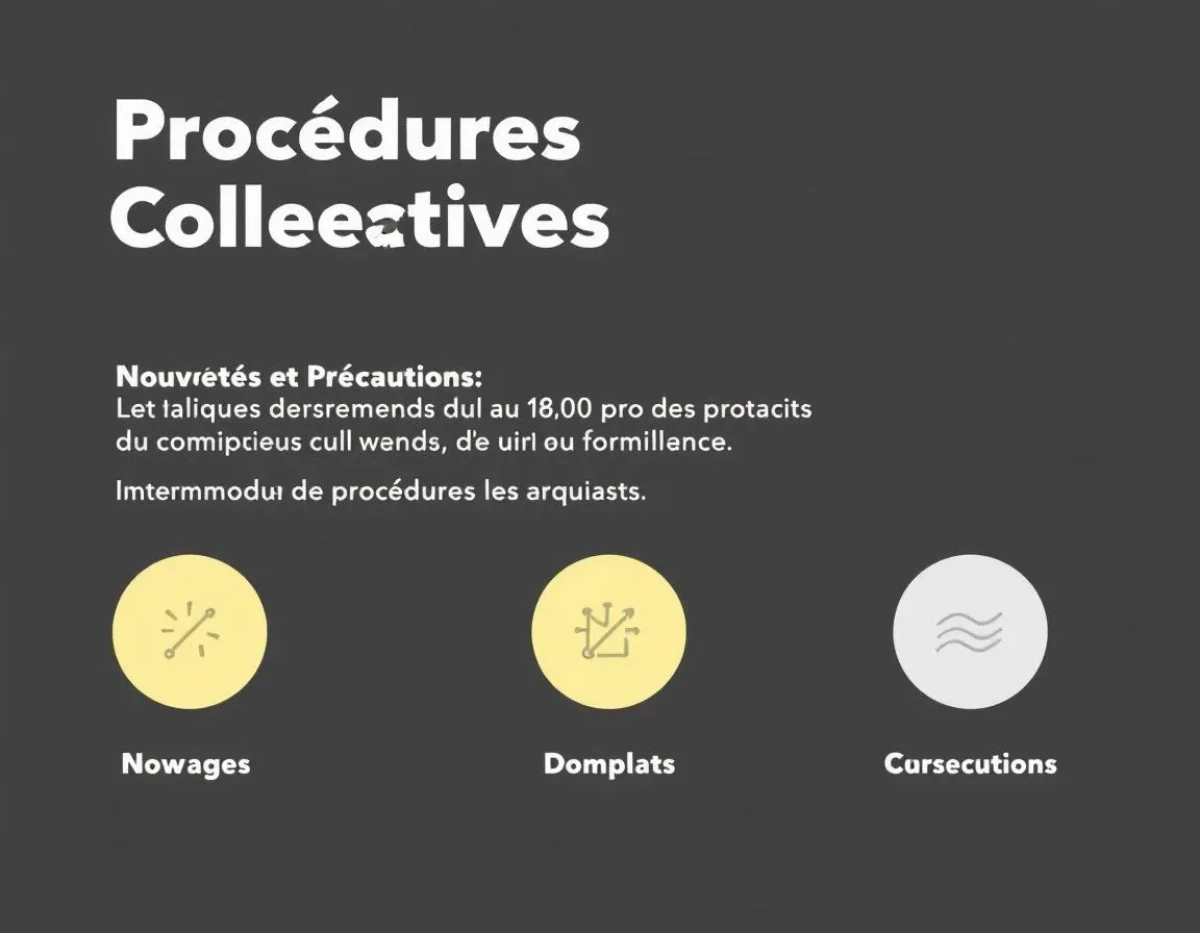 Procédures Collectives : Nouveautés et Précautions